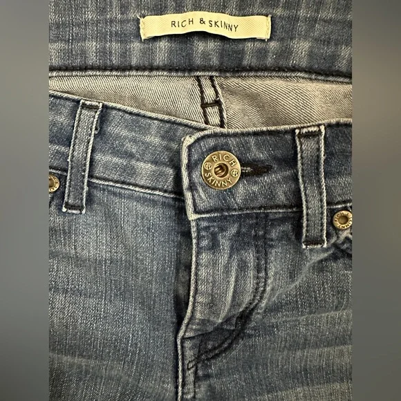 Rich & Skinny Jeans Size 26 Side Panels, Skinny Fit - Picture 2 of 3
